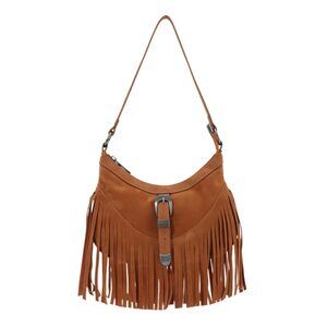 6482 Fringe Hobo Purse Tassel Shoulder Bag Vintage Suede Handbag Hippie